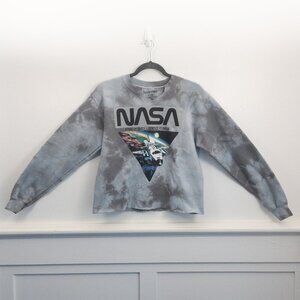 NASA Kennedy Space Center Cropped Tie-Dye Sweatshirt – Women’s Small